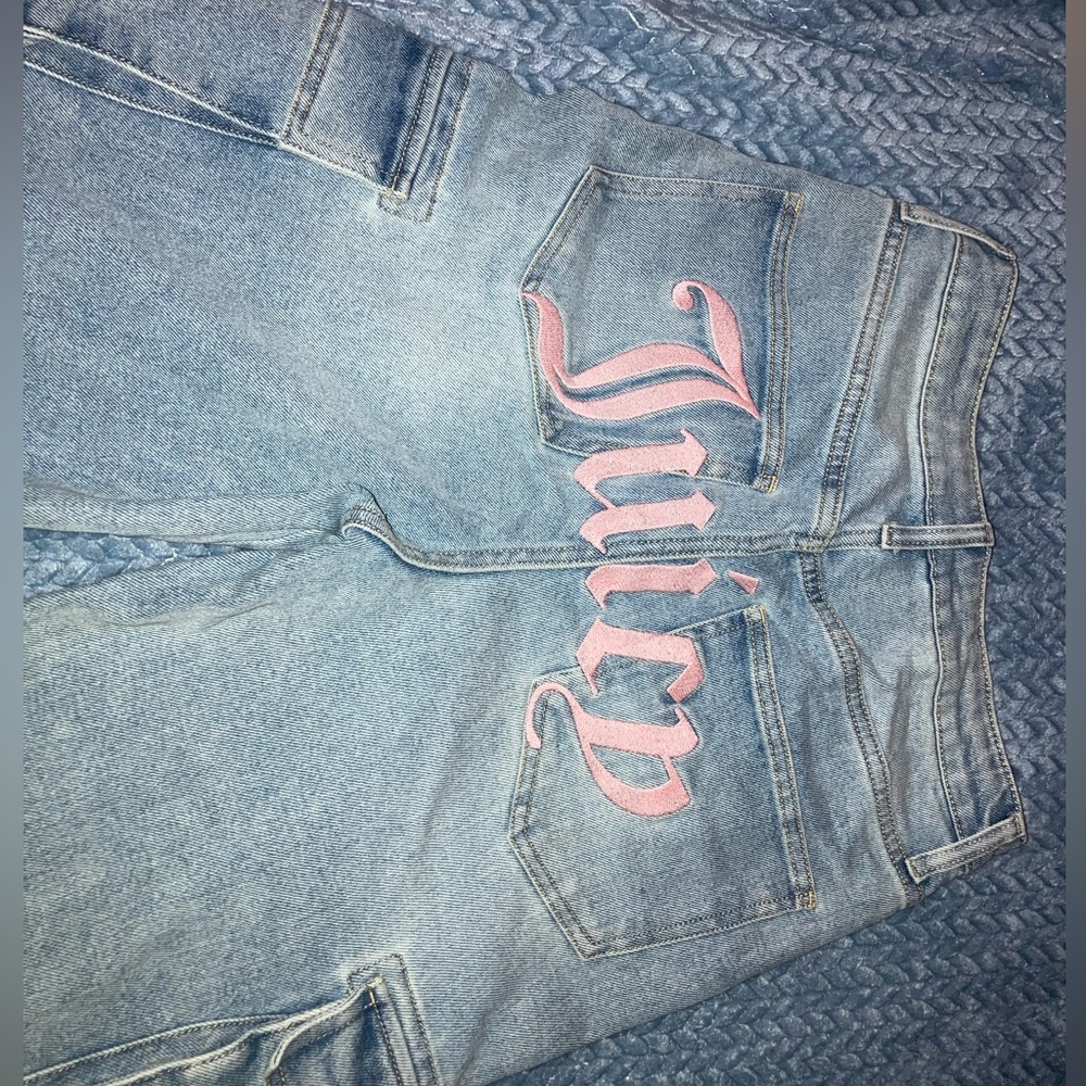 Juicy Couture Light Blue Women's Cargo Jeans